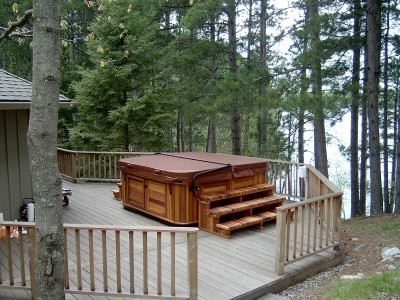 lake deck hot tub